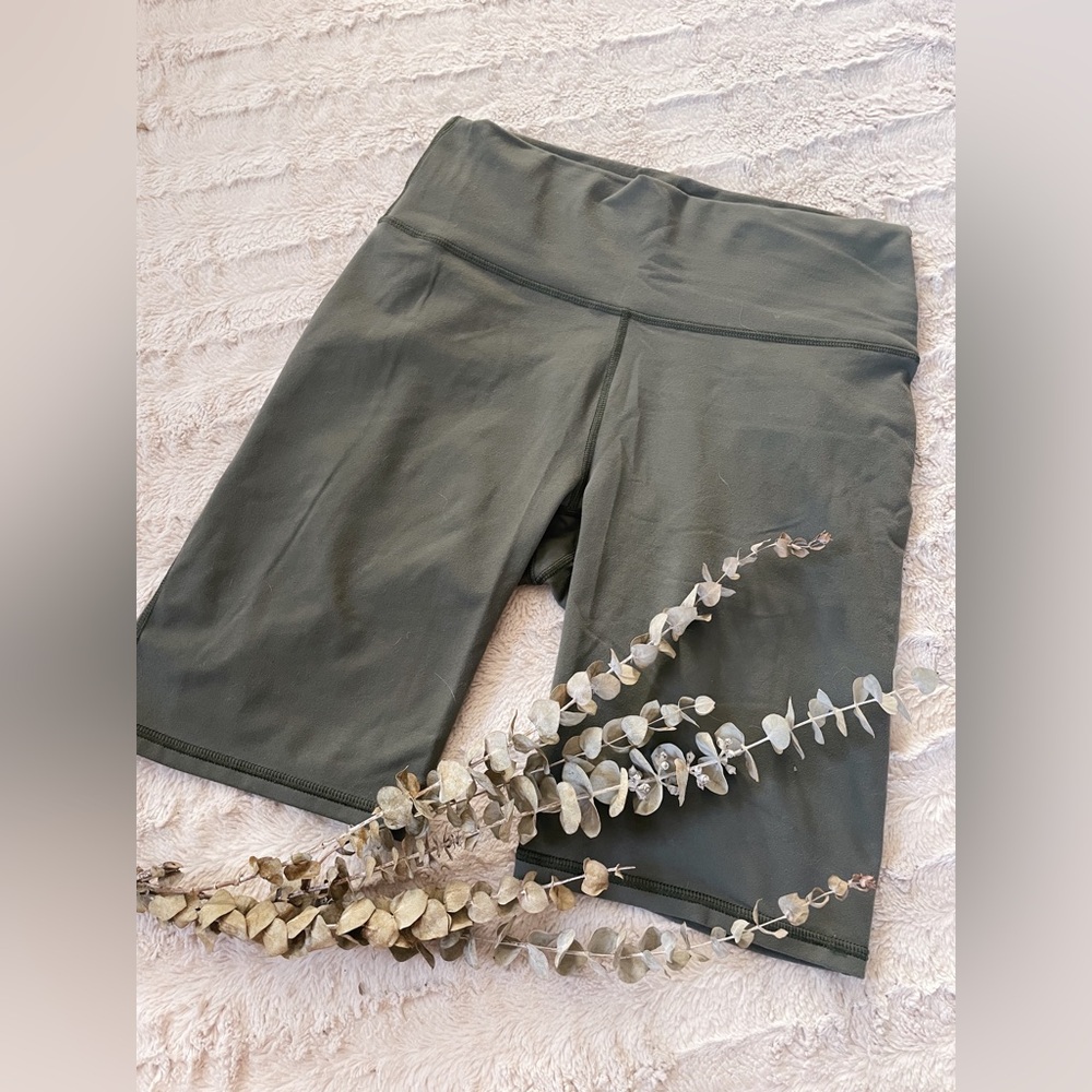 Fabletics Bike Shorts Olive Green